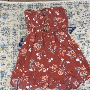 off the shoulder floral romper